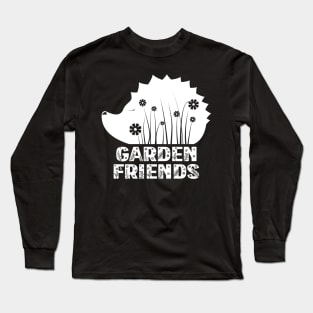 Hedgehog - Garden Friends - neg Long Sleeve T-Shirt